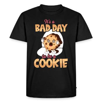 C’est une mauvaise journée pour être un cookie - T-shirt Premium bio Homme - noir - Devant - Nico (187cm)