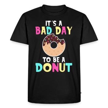 C’est une mauvaise journée pour être un beignet - T-shirt Premium bio Homme - noir - Devant - Nico (187cm)