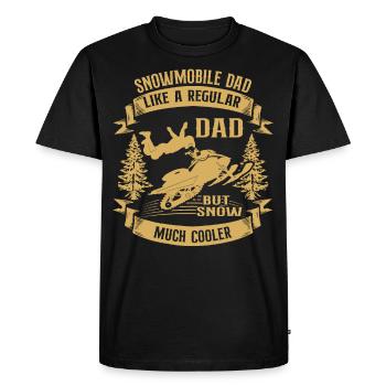 Snöskoter Pappa Snö Mycket cool snöskoter - Ekologisk premium-T-shirt herr - svart - Fram - Nico (187cm)