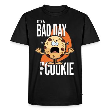 C’est une mauvaise journée pour être un cookie - T-shirt Premium bio Homme - noir - Devant - Nico (187cm)