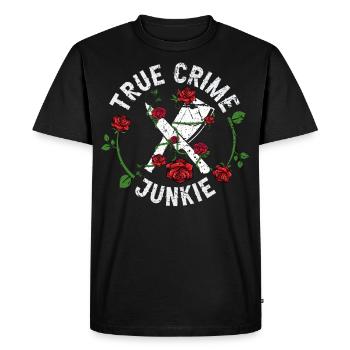 Accro au crime - T-shirt Premium bio Homme - noir - Devant - Nico (187cm)
