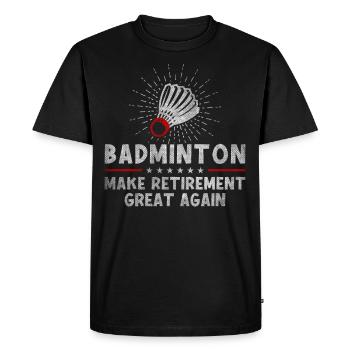 Le badminton rend sa retraite géniale à nouveau Retraité - T-shirt Premium bio Homme - noir - Devant - Nico (187cm)