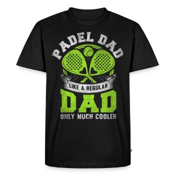Cool Padel Dad Padel Player Father - Men's Premium Organic T-Shirt - black - Front - Nico (187cm)