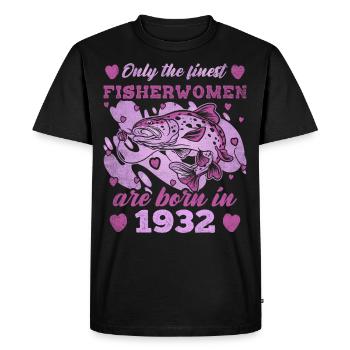Les meilleures pêcheuses nées en 1932 Femmes 91e anniversaire - T-shirt Premium bio Homme - noir - Devant - Nico (187cm)