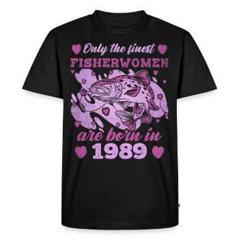 Les meilleures pêcheuses nées en 1989 34e anniversaire des femmes - T-shirt Premium bio Homme - noir - Devant - Nico (187cm)