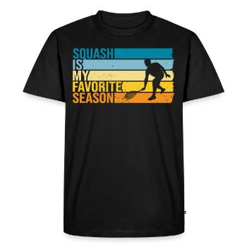 Le squash est ma saison préférée - T-shirt Premium bio Homme - noir - Devant - Nico (187cm)