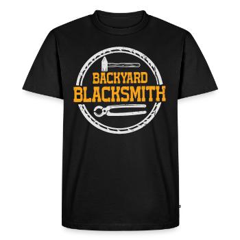 Arrière-cour Forgeron Anvil Forgeron - T-shirt Premium bio Homme - noir - Devant - Nico (187cm)