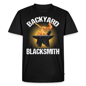 Forgeron d’arrière-cour Anvil Blacksmith - T-shirt Premium bio Homme - noir - Devant - Nico (187cm)