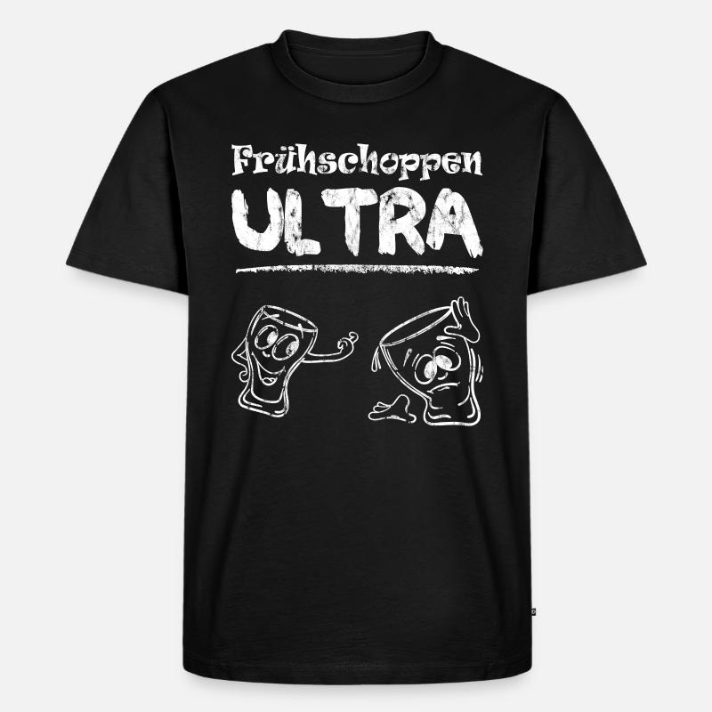 Frühschoppen Ultra Comic Gläser - Männer Premium Bio T-Shirt - Schwarz