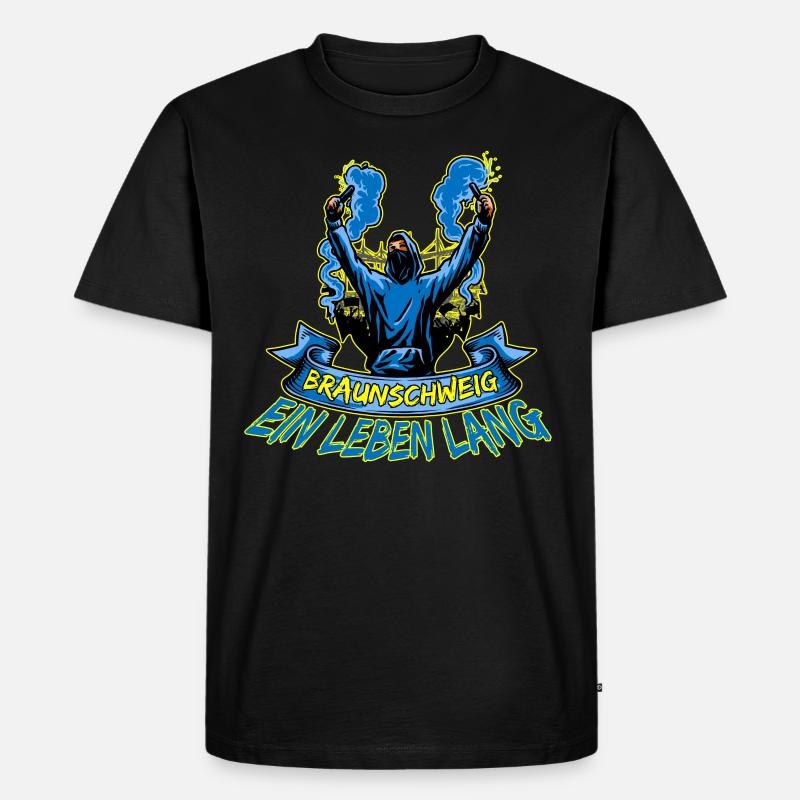 Braunschweig ein Leben lang - Männer Premium Bio T-Shirt - Schwarz