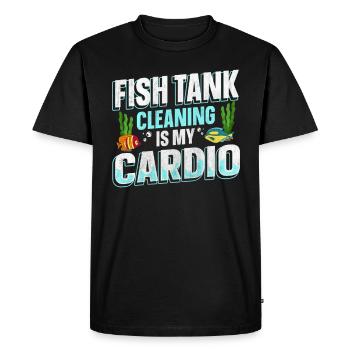 Water Change and Chill Aquatic Gift - Men's Premium Organic T-Shirt - black - Front - Nico (187cm)
