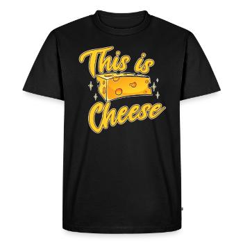 Fromage C’est du fromage - T-shirt Premium bio Homme - noir - Devant - Nico (187cm)