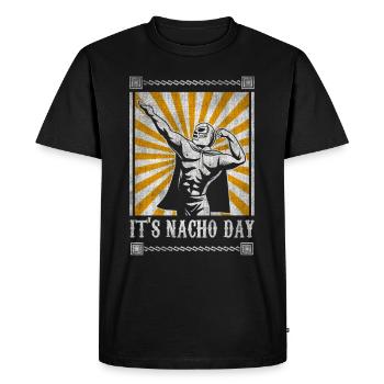 It's Nacho Day Luchador - Men's Premium Organic T-Shirt - black - Front - Nico (187cm)