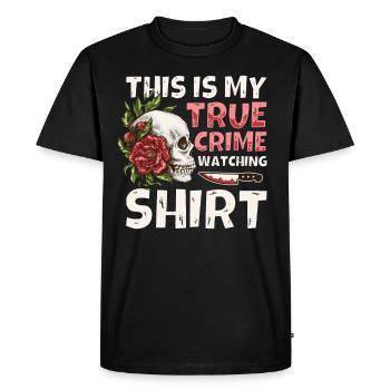 Accro au crime - T-shirt Premium bio Homme - noir - Devant - Nico (187cm)