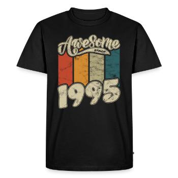 1995 Anniversaire génial depuis Retro - T-shirt Premium bio Homme - noir - Devant - Nico (187cm)