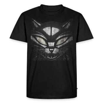 EvilCat Robot - Men's Premium Organic T-Shirt - black - Front - Nico (187cm)