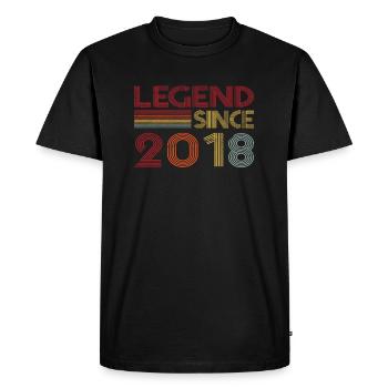 Légende de l’anniversaire 2018 depuis Retro Vintage - T-shirt Premium bio Homme - noir - Devant - Nico (187cm)