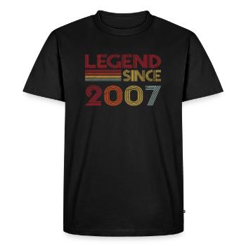 2007 Birthday Legend depuis Retro Vintage - T-shirt Premium bio Homme - noir - Devant - Nico (187cm)