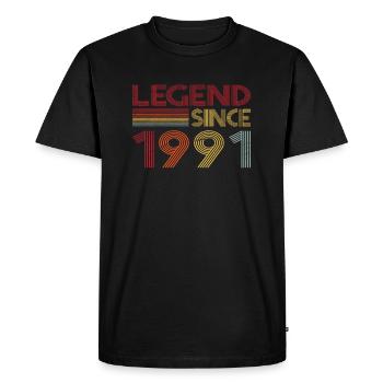 1991 Birthday Legend since Retro Vintage - Men's Premium Organic T-Shirt - black - Front - Nico (187cm)
