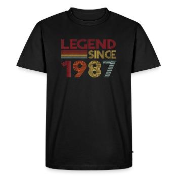 1987 Birthday Legend depuis Retro Vintage - T-shirt Premium bio Homme - noir - Devant - Nico (187cm)