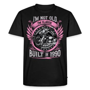 I'm Classic Built 1990 Motorcycle 33th Birthday - Men's Premium Organic T-Shirt - black - Front - Nico (187cm)