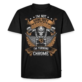 Im Not Going Grey Im Turning Chrome 43th Birthday - Men's Premium Organic T-Shirt - black - Front - Nico (187cm)