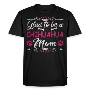 Maman de chien heureuse d’être une maman chihuahua - T-shirt Premium bio Homme - noir - Devant - Nico (187cm)