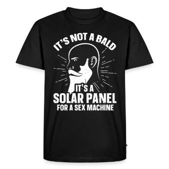 Être chauve avec une barbe Papa chauve - T-shirt Premium bio Homme - noir - Devant - Nico (187cm)