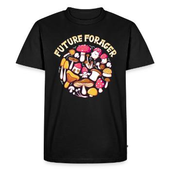 Future Forager Foraging Mushroom Hunting - Men's Premium Organic T-Shirt - black - Front - Nico (187cm)