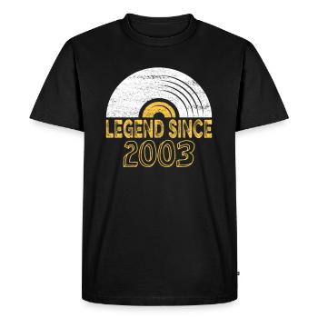 2003 Birthday Vinyl Legend since - Men's Premium Organic T-Shirt - black - Front - Nico (187cm)