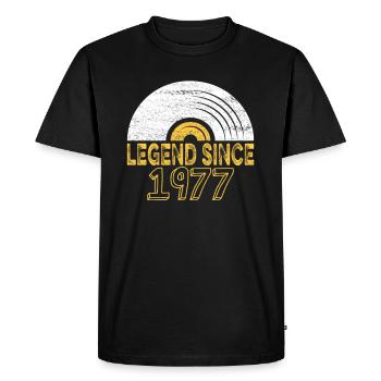 1977 Birthday Vinyl Legend depuis - T-shirt Premium bio Homme - noir - Devant - Nico (187cm)