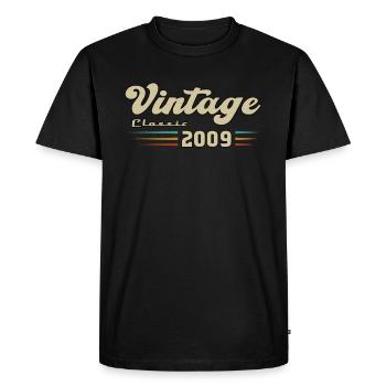 2009 Anniversaire Vintage Classic - T-shirt Premium bio Homme - noir - Devant - Nico (187cm)