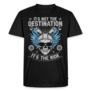 It's Not The Destination It's The Ride Biker - Men's Premium Organic T-Shirt - black - Front - Nico (187cm)