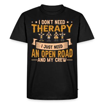 Don't Need Therapy Just More Time On My Cafe Racer - Men's Premium Organic T-Shirt - black - Front - Nico (187cm)