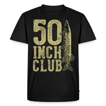50 Inch Club Musky Fishing - Men's Premium Organic T-Shirt - black - Front - Nico (187cm)
