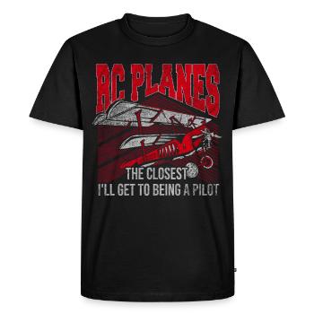 Le plus proche que j’aurai d’être un modèle pilote - T-shirt Premium bio Homme - noir - Devant - Nico (187cm)