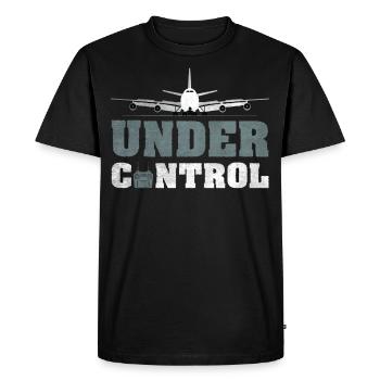 Under Control Model Airplane - Men's Premium Organic T-Shirt - black - Front - Nico (187cm)