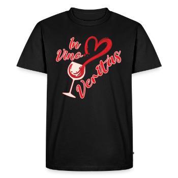 In Vino Veritas Herzglas - T-shirt Premium bio Homme - noir - Devant - Nico (187cm)