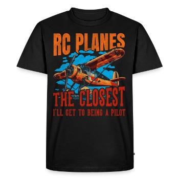 Ce qui se rapproche le plus d’un modèle pilote - T-shirt Premium bio Homme - noir - Devant - Nico (187cm)