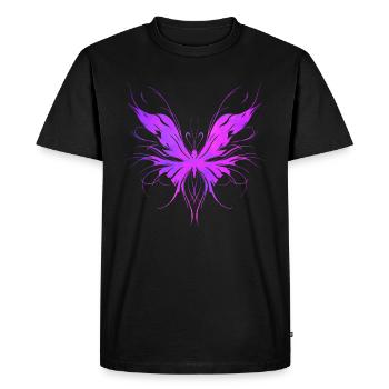 Papillon trash violet - T-shirt Premium bio Homme - noir - Devant - Nico (187cm)