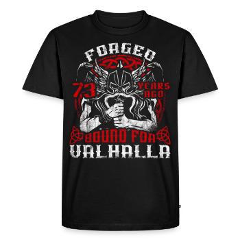 Forgé il y a 00 ans pour le 00e anniversaire du Valhalla - T-shirt Premium bio Homme - noir - Devant - Nico (187cm)