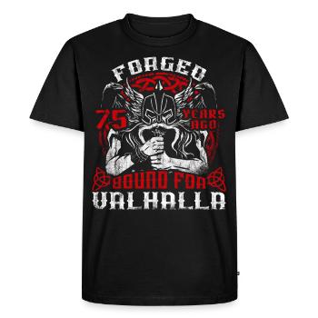 Forgé il y a 00 ans pour le 00e anniversaire du Valhalla - T-shirt Premium bio Homme - noir - Devant - Nico (187cm)