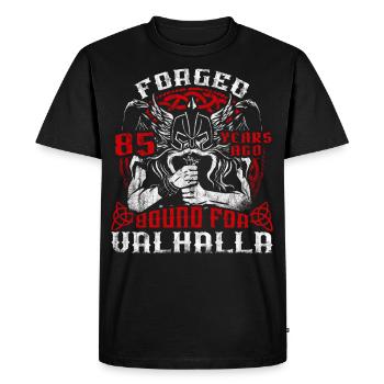 Forgé il y a 00 ans pour le 00e anniversaire du Valhalla - T-shirt Premium bio Homme - noir - Devant - Nico (187cm)