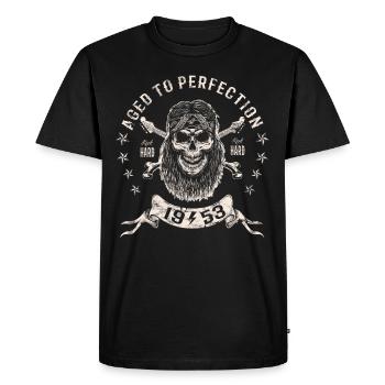1953 Birthday Aged to perfection Rock Hard - Men's Premium Organic T-Shirt - black - Front - Nico (187cm)
