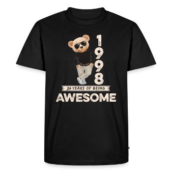 1998 Birthday Teddy Bear Being Awesome Orignal - Men's Premium Organic T-Shirt - black - Front - Nico (187cm)