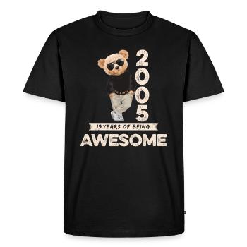 2005 Birthday Teddy Bear Being Awesome Orignal - Men's Premium Organic T-Shirt - black - Front - Nico (187cm)