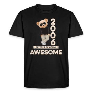 2006 Birthday Teddy Bear Being Awesome Orignal - Men's Premium Organic T-Shirt - black - Front - Nico (187cm)