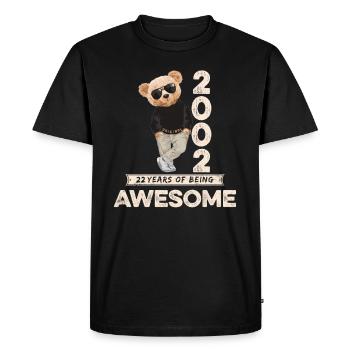 2002 Birthday Teddy Bear Being Awesome Orignal - Men's Premium Organic T-Shirt - black - Front - Nico (187cm)