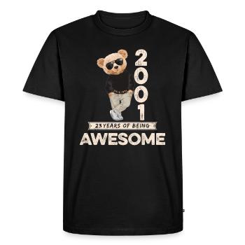 2001 Birthday Teddy Bear Being Awesome Orignal - Men's Premium Organic T-Shirt - black - Front - Nico (187cm)