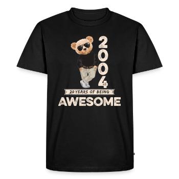 2004 Birthday Teddy Bear Being Awesome Orignal - Men's Premium Organic T-Shirt - black - Front - Nico (187cm)